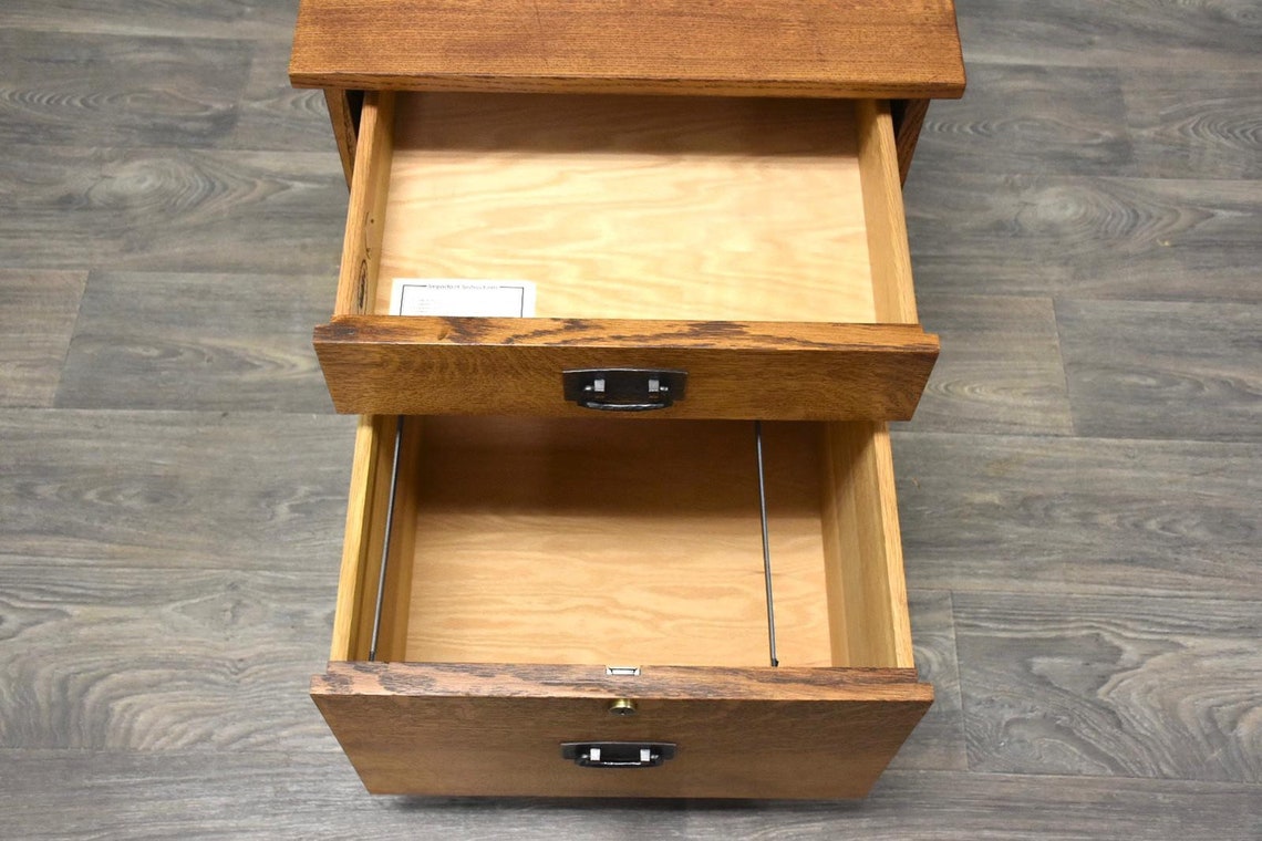 Stickley Oak Mission Collection Rolling File Etsy