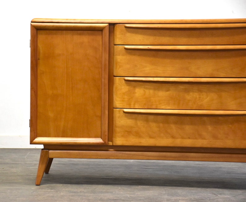 Refinished Maple Credenza by Heywood Wakefield image 9