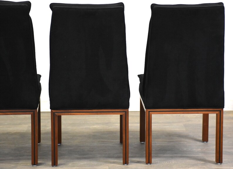 John Stuart Walnut Dining Chairs Set of 4 Bild 5