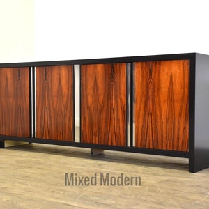 Rosewood and Chrome Dresser image 1