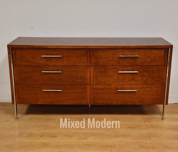 Paul Mccobb Style Chrome Dresser By Lane Etsy