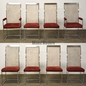 Milo Baughman Thayer Coggin Dining Chairs Set of 8 image 1