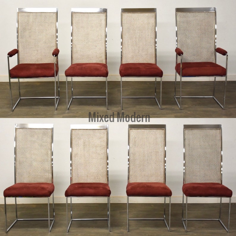 Milo Baughman Thayer Coggin Dining Chairs Set of 8 image 1