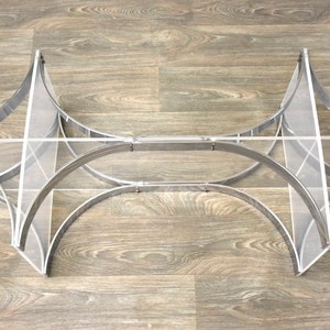 Alessandro Albrizzi Lucite and Chrome Coffee Table Base image 3