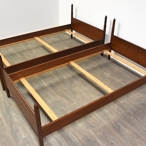 Danish Modern Teak Twin Beds A Pair image 7