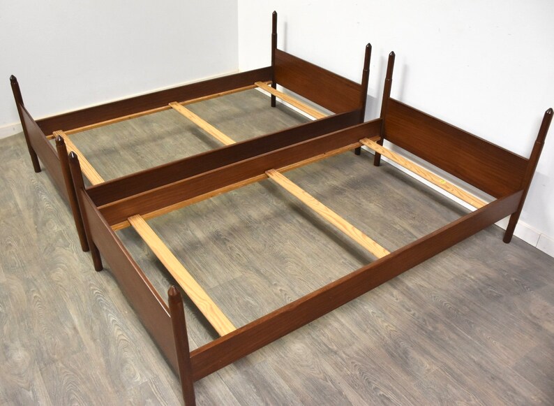 Danish Modern Teak Twin Beds A Pair image 7