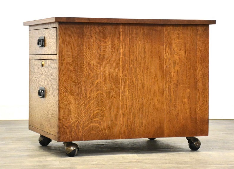 Stickley Oak Mission Collection Rolling File Etsy