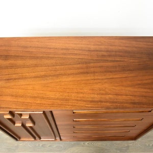 Mid Century Walnut Armoire Dresser image 5