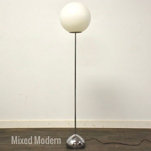 MCM Globe Chrome Floor Lamp image 1