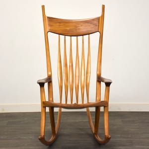 Modern Walnut Sam Maloof Style Rocking Chair image 4