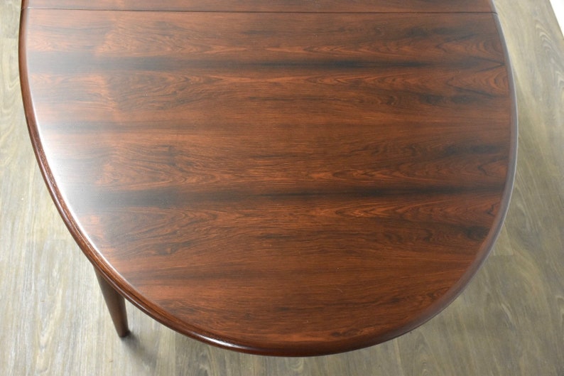 Danish Modern Rosewood Oval Dining Table image 9