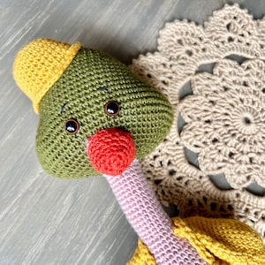Crochet easter duck, amigurumi finished doll, handmade animal toys, granddaughters gift, baby toddler toys, unique gift for kids