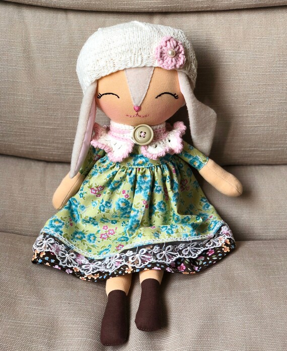 Bunny Rag Doll Easter Bunny Toy First Baby Doll 2 Year Old Gift Stuffed Cloth Doll Nursery Room Decoration Heirloom Bunny Doll Etsy UK