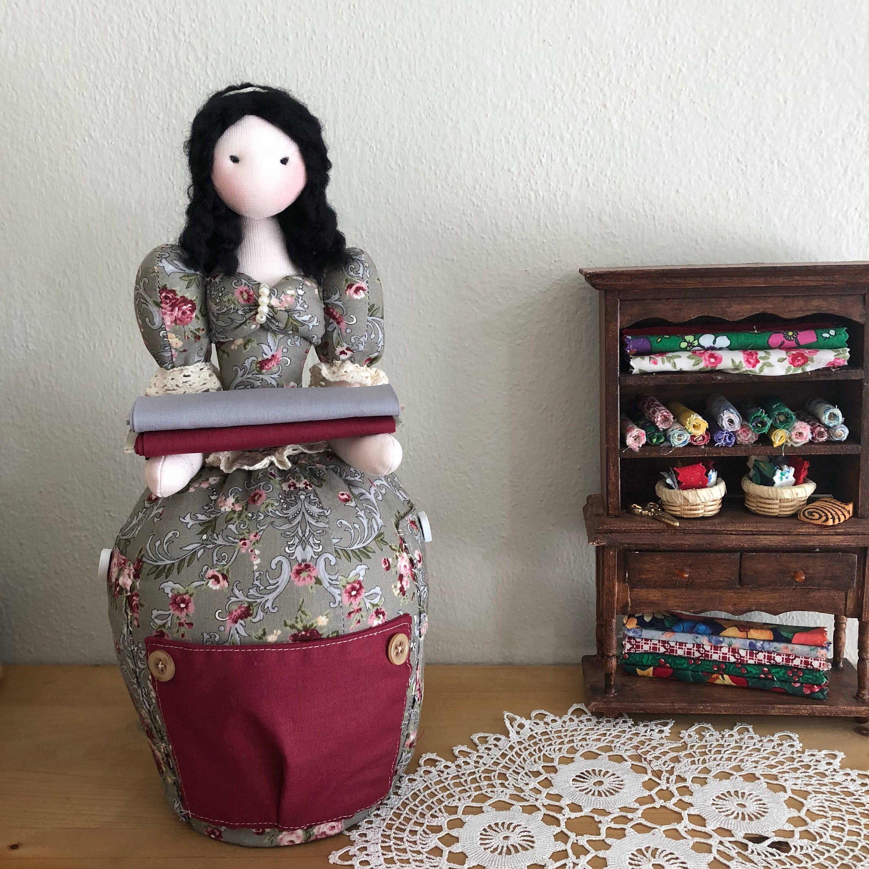 Doll Pincushion sewing pattern DIY pincushion tutorial Pdf Etsy España