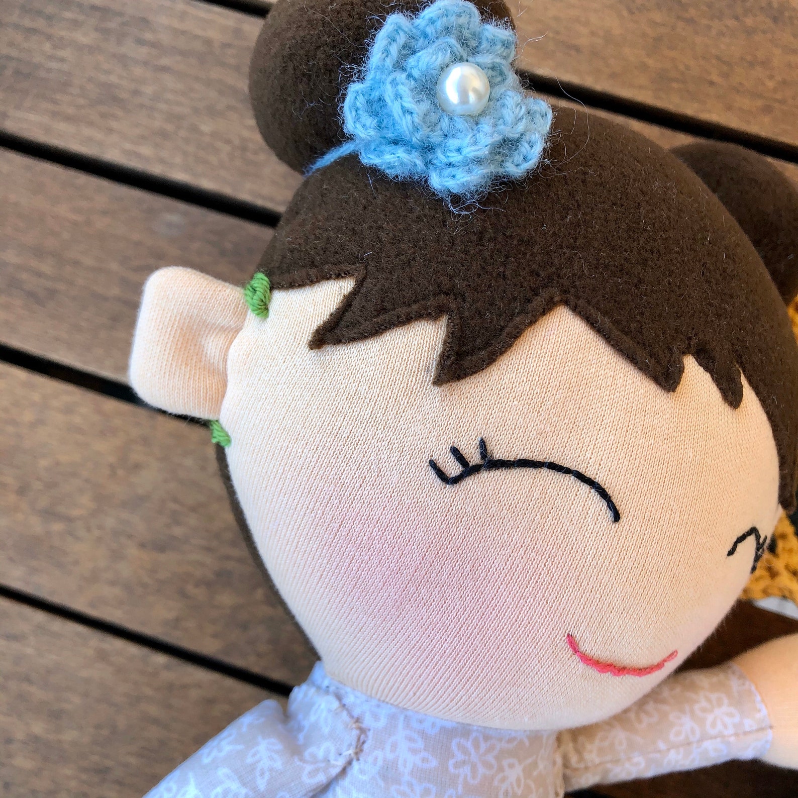 Hearing aid rag doll baby first doll with hearing device Etsy