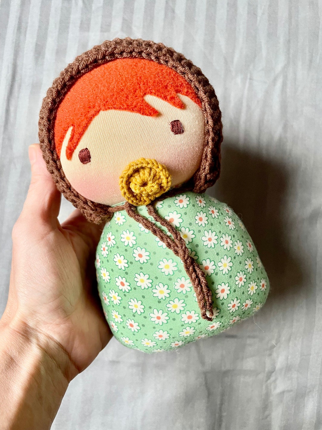 Redheaded Rag Doll First Baby Doll Swaddle Baby Toy 1 Year - Etsy