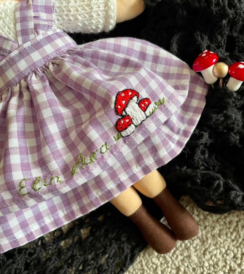 Personalised Handmade Rag Doll Fabric Doll With Embroidered Etsy