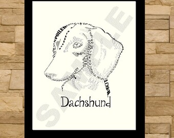 Dachshund Typography