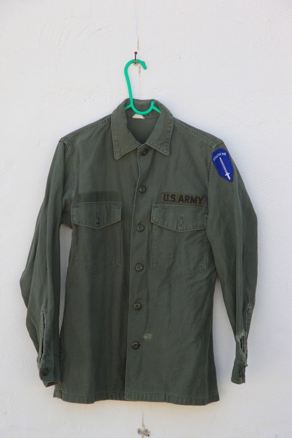 Vintage Army Jacket - Green Canvas - US Army - Sw