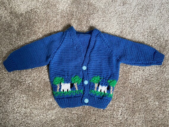 blue sheep cardigan