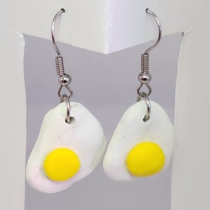 Egg Earrings - Polymer Clay Food Earrings