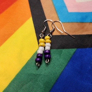 Nonbinary Pride Earrings
