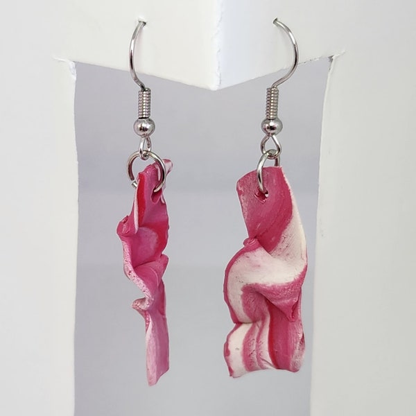 Bacon Earrings - Polymer Clay Food Earrings