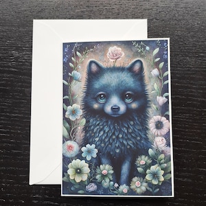 Linda tarjeta de felicitación, tarjeta de animales, deseos de cumpleaños, tarjeta en blanco, diario basura, álbum de recortes, arte de pared