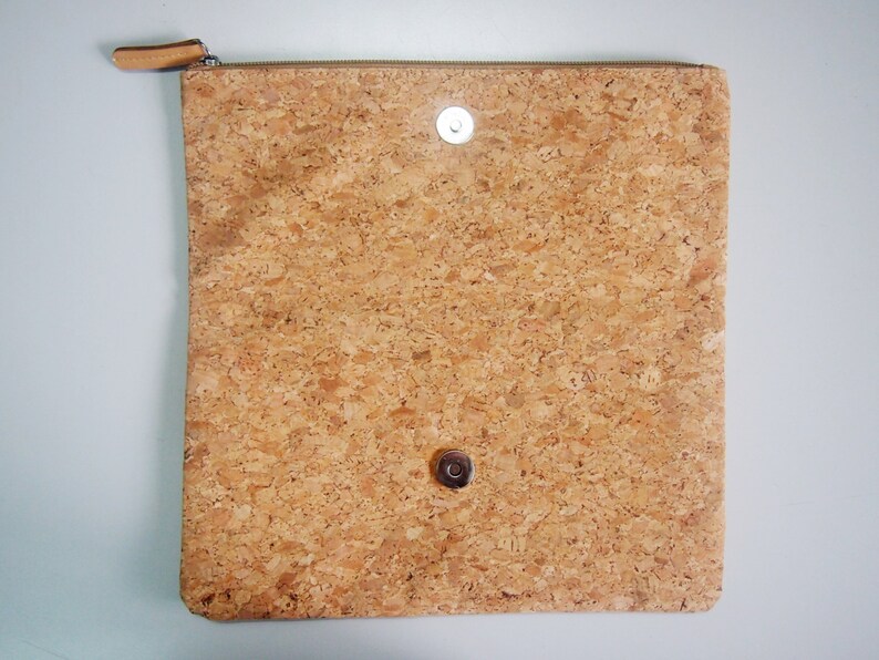 SALE Cork Fold Clutch Handbag Zipper Clutch Foldover Bag Etsy