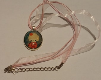 Kokeshi (Japanse pop) camee ketting