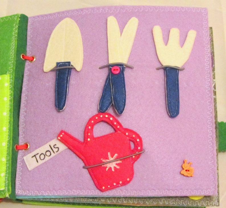 Quiet book with fairy flowers garden for toddler kids busy Etsy