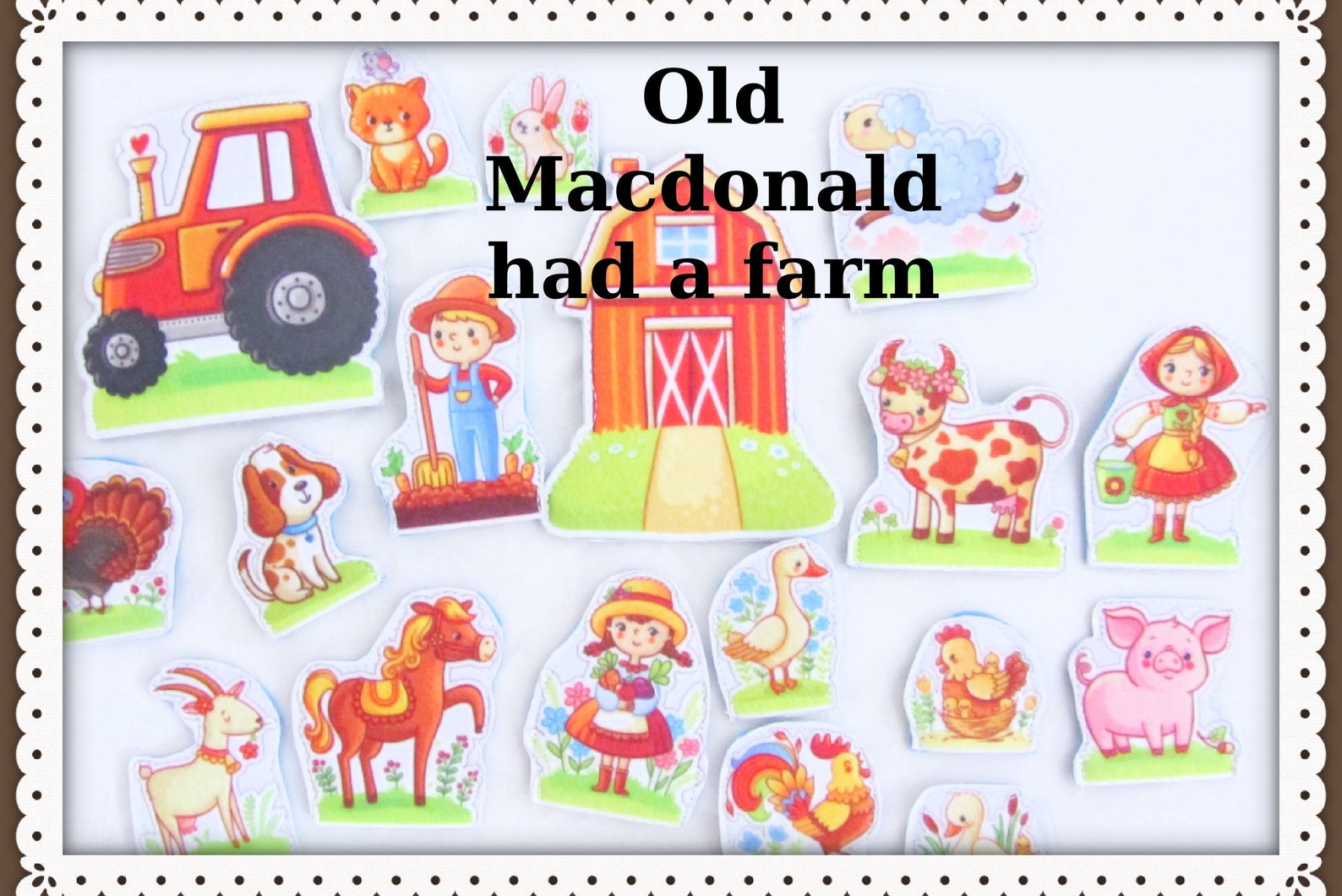 Old Macdonald Finger Puppets Felt Old Macdonald Puppets Old Etsy
