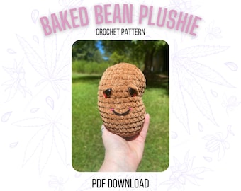 Patrón de crochet de frijoles horneados: Amigurumi Plushie para principiantes (Patrón PDF)