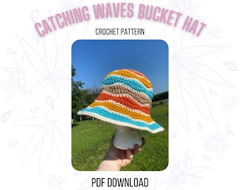 Patrón de crochet para gorro de pescador "Atrapa Olas" (Descarga PDF)