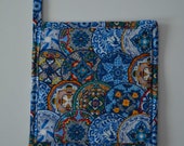 FREE SHIPPING - Set of 2 Multi-Color Fiesta Plates Potholders