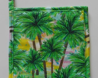 Set of 2 Tropical Palms Potholders