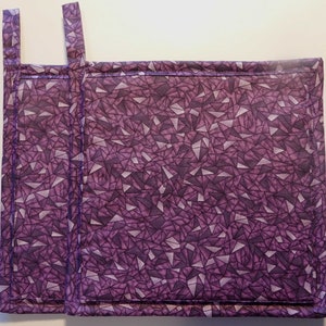 Set of 2 Purple Stain Glass Potholders