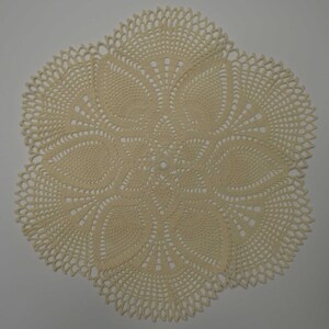 14 1/2 inch Cream Pineapple Doily
