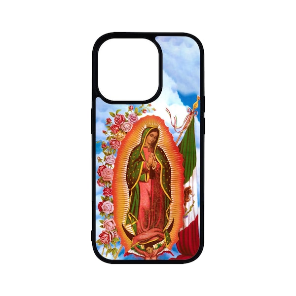 Reliquia Santa Croce Custodia Rigida Per IPhone 13/14 Pro Max Con Immagine Madonna Di Guadalupe | Protezione 360° Indiana Jones Last Crusade