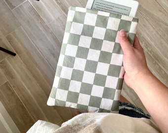 Agave Checkered Book Sleeve