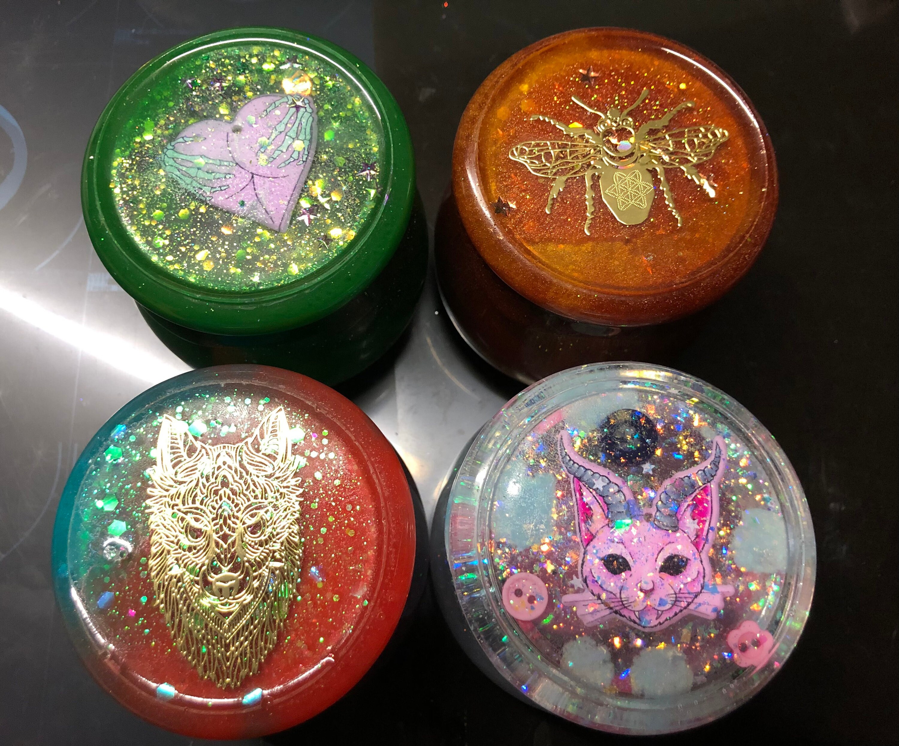 Pot à Miel ou Gros Sel Unique en Résine