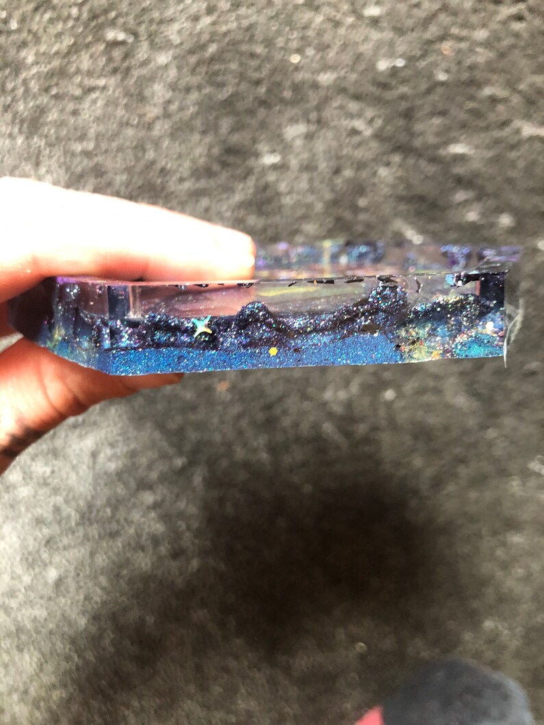 Cup has jewels or keys in resin galaxy bones kawa\u00ef heart creepy