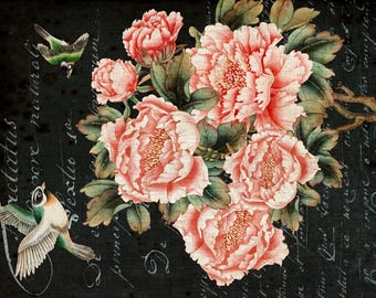 Posh Floral Roycycled Decoupage Paper