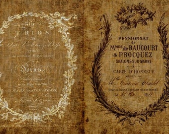Ephemeral Burlap Roycycled Decoupage Paper