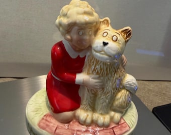 1982 Vintage Knickerbocker APPLAUSE Little Orphan ANNIE & SANDY Figurine Statue