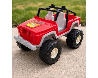 Vintage Jeep Ranger Spielzeug Laster 80er Jahre | Tonka Style Off Road Jeep Retro 11x8 Plastik