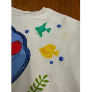 Sudadera vintage de Disney La Sirenita Ariel Talla 14 para niños Hecha en EE. UU. con estampado imagen 4