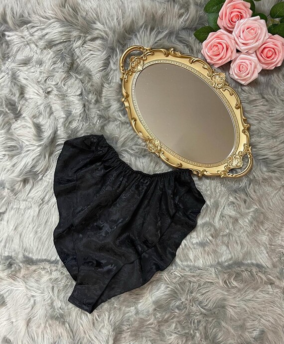 Vintage Victoria’s Secret Black Lingerie Tap Shor… - image 2