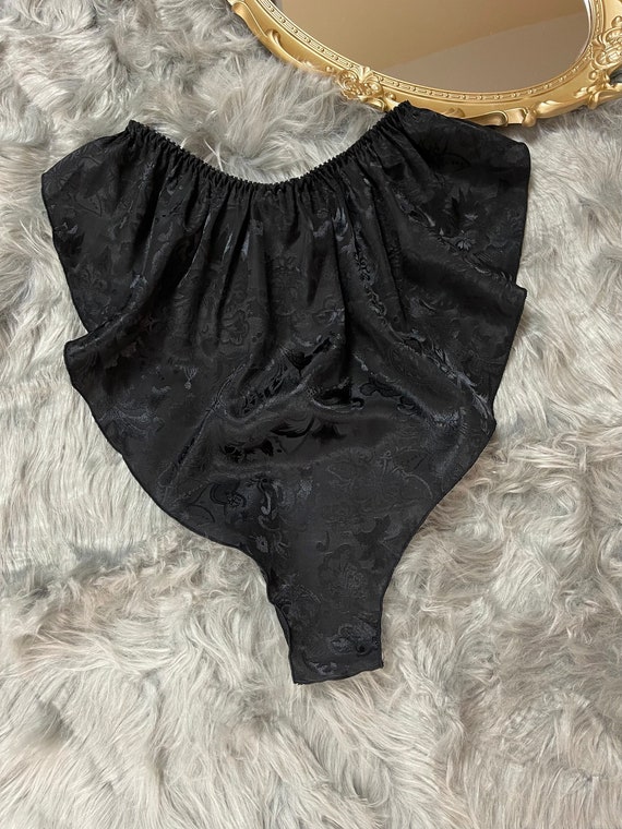 Vintage Victoria’s Secret Black Lingerie Tap Shor… - image 3