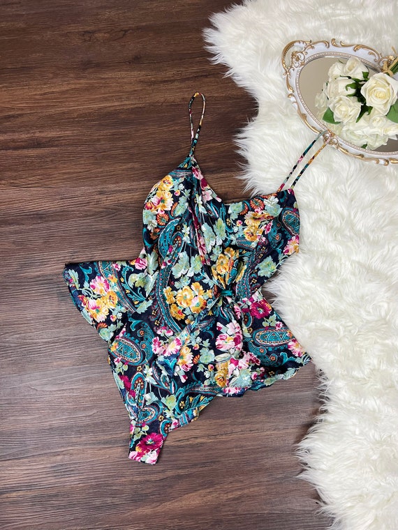 Vintage Victoria’s Secret Floral Lingerie Teddy